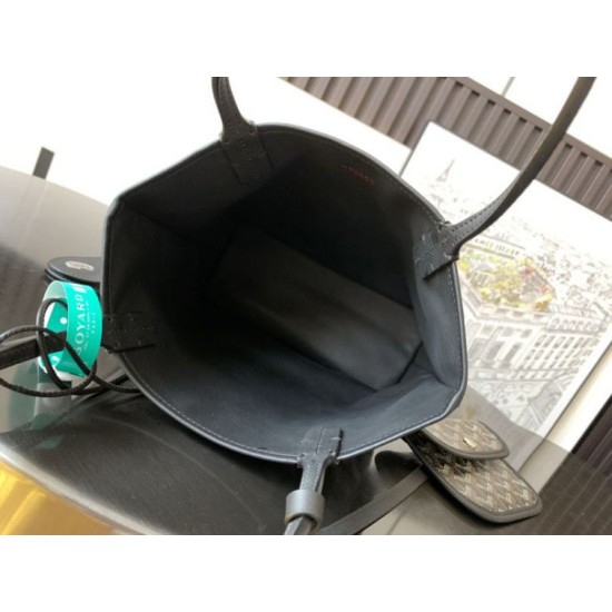 Replica Borsa tote Goyard Anjou Saint Louis Mini tela goyardine/pelle di vitello nera Imitazione Outlet Clone Premio Replica Borsa tote Goyard Anjou Saint Louis Mini tela goyardine/pelle di vitello nera False Online