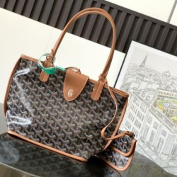 Premio Replica Borsa tote Goyard Anjou Saint Louis Mini tela goyardine/pelle di vitello marrone False Online