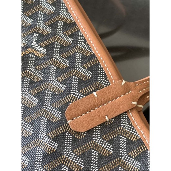 Replica Borsa tote Goyard Anjou Saint Louis Mini tela goyardine/pelle di vitello marrone Imitazione Outlet Clone Premio Replica Borsa tote Goyard Anjou Saint Louis Mini tela goyardine/pelle di vitello marrone False Online