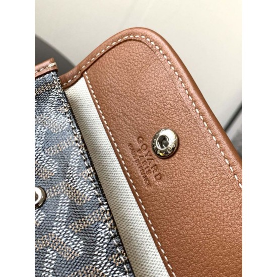 Replica Borsa tote Goyard Anjou Saint Louis Mini tela goyardine/pelle di vitello marrone Imitazione Outlet Clone Premio Replica Borsa tote Goyard Anjou Saint Louis Mini tela goyardine/pelle di vitello marrone False Online