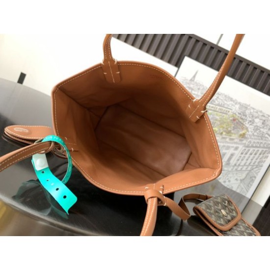 Replica Borsa tote Goyard Anjou Saint Louis Mini tela goyardine/pelle di vitello marrone Imitazione Outlet Clone Premio Replica Borsa tote Goyard Anjou Saint Louis Mini tela goyardine/pelle di vitello marrone False Online