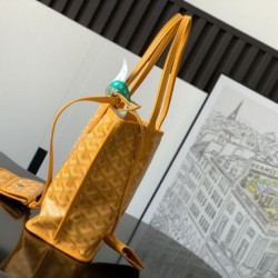 Premio Replica Borsa tote Goyard Anjou Saint Louis Mini tela goyardine/pelle di vitello Giallo False Online
