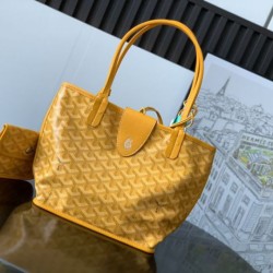 Premio Replica Borsa tote Goyard Anjou Saint Louis Mini tela goyardine/pelle di vitello Giallo False Online