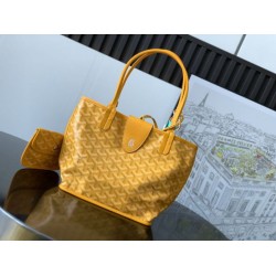 Premio Replica Borsa tote Goyard Anjou Saint Louis Mini tela goyardine/pelle di vitello Giallo False Online