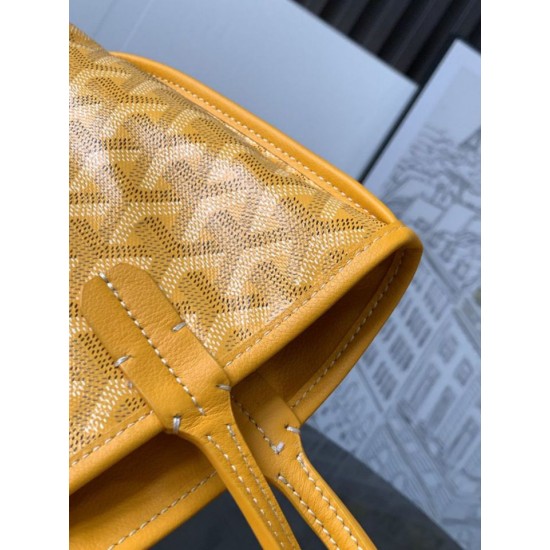Replica Borsa tote Goyard Anjou Saint Louis Mini tela goyardine/pelle di vitello Giallo Imitazione Outlet Clone Premio Replica Borsa tote Goyard Anjou Saint Louis Mini tela goyardine/pelle di vitello Giallo False Online