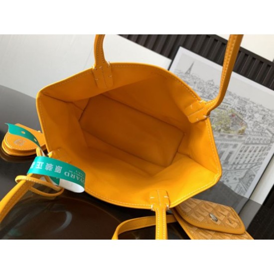 Replica Borsa tote Goyard Anjou Saint Louis Mini tela goyardine/pelle di vitello Giallo Imitazione Outlet Clone Premio Replica Borsa tote Goyard Anjou Saint Louis Mini tela goyardine/pelle di vitello Giallo False Online