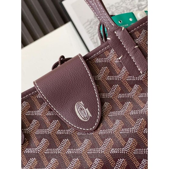 Replica Borsa tote Goyard Anjou Saint Louis Mini tela goyardine/pelle di vitello Borgogna Imitazione Outlet Clone Premio Replica Borsa tote Goyard Anjou Saint Louis Mini tela goyardine/pelle di vitello Borgogna False Online