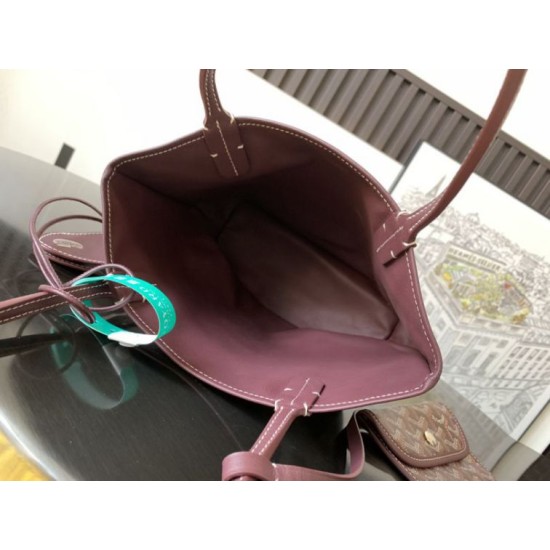 Replica Borsa tote Goyard Anjou Saint Louis Mini tela goyardine/pelle di vitello Borgogna Imitazione Outlet Clone Premio Replica Borsa tote Goyard Anjou Saint Louis Mini tela goyardine/pelle di vitello Borgogna False Online