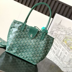 Premio Replica Borsa tote Goyard Anjou Saint Louis Mini tela goyardine/pelle di vitello Verde False Online