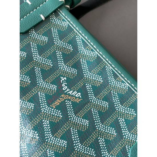Replica Borsa tote Goyard Anjou Saint Louis Mini tela goyardine/pelle di vitello Verde Imitazione Outlet Clone Premio Replica Borsa tote Goyard Anjou Saint Louis Mini tela goyardine/pelle di vitello Verde False Online