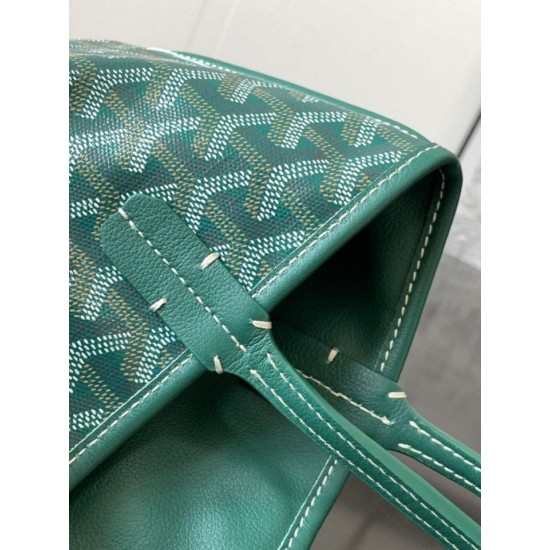 Replica Borsa tote Goyard Anjou Saint Louis Mini tela goyardine/pelle di vitello Verde Imitazione Outlet Clone Premio Replica Borsa tote Goyard Anjou Saint Louis Mini tela goyardine/pelle di vitello Verde False Online