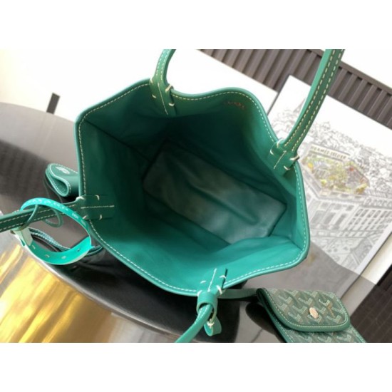 Replica Borsa tote Goyard Anjou Saint Louis Mini tela goyardine/pelle di vitello Verde Imitazione Outlet Clone Premio Replica Borsa tote Goyard Anjou Saint Louis Mini tela goyardine/pelle di vitello Verde False Online