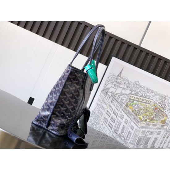 Replica Borsa tote Goyard Anjou Saint Louis Mini tela goyardine/pelle di vitello blu navy Imitazione Outlet Clone Premio Replica Borsa tote Goyard Anjou Saint Louis Mini tela goyardine/pelle di vitello blu navy False Online