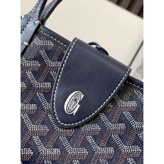 Replica Borsa tote Goyard Anjou Saint Louis Mini tela goyardine/pelle di vitello blu navy Imitazione Outlet Clone Premio Replica Borsa tote Goyard Anjou Saint Louis Mini tela goyardine/pelle di vitello blu navy False Online