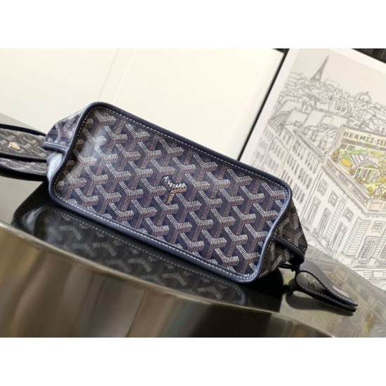 Replica Borsa tote Goyard Anjou Saint Louis Mini tela goyardine/pelle di vitello blu navy Imitazione Outlet Clone Premio Replica Borsa tote Goyard Anjou Saint Louis Mini tela goyardine/pelle di vitello blu navy False Online