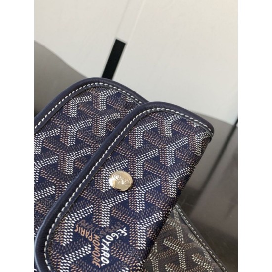 Replica Borsa tote Goyard Anjou Saint Louis Mini tela goyardine/pelle di vitello blu navy Imitazione Outlet Clone Premio Replica Borsa tote Goyard Anjou Saint Louis Mini tela goyardine/pelle di vitello blu navy False Online