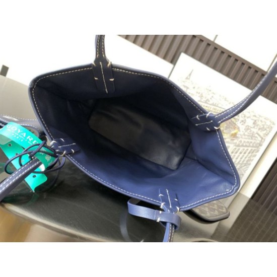 Replica Borsa tote Goyard Anjou Saint Louis Mini tela goyardine/pelle di vitello blu navy Imitazione Outlet Clone Premio Replica Borsa tote Goyard Anjou Saint Louis Mini tela goyardine/pelle di vitello blu navy False Online
