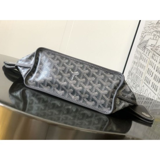 Replica Borsa tote Goyard Anjou Saint Louis Mini tela goyardine/pelle di vitello grigia Imitazione Outlet Clone Premio Replica Borsa tote Goyard Anjou Saint Louis Mini tela goyardine/pelle di vitello grigia False Online