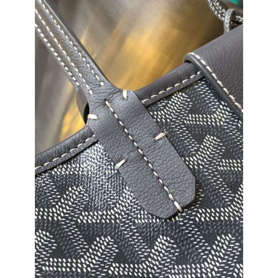 Replica Borsa tote Goyard Anjou Saint Louis Mini tela goyardine/pelle di vitello grigia Imitazione Outlet Clone Premio Replica Borsa tote Goyard Anjou Saint Louis Mini tela goyardine/pelle di vitello grigia False Online