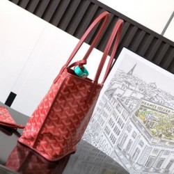Premio Replica Borsa tote Goyard Anjou Saint Louis Mini tela goyardine/pelle di vitello Rosso False Online