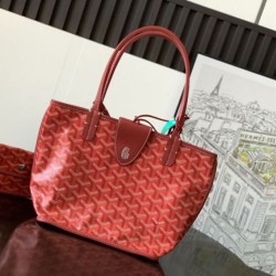 Premio Replica Borsa tote Goyard Anjou Saint Louis Mini tela goyardine/pelle di vitello Rosso False Online