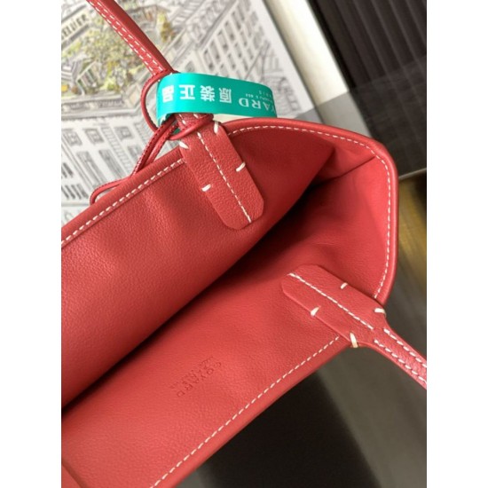 Replica Borsa tote Goyard Anjou Saint Louis Mini tela goyardine/pelle di vitello Rosso Imitazione Outlet Clone Premio Replica Borsa tote Goyard Anjou Saint Louis Mini tela goyardine/pelle di vitello Rosso False Online