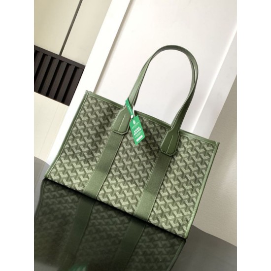 Premio Replica Borsa tote Goyard Villette Jacquard tela Verde False Online