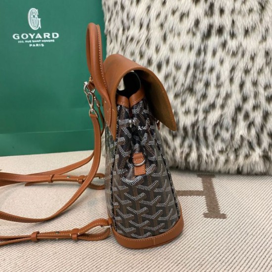 Premio Replica Zaino Goyard Alpin Mini Tela Goyardine marrone False Online