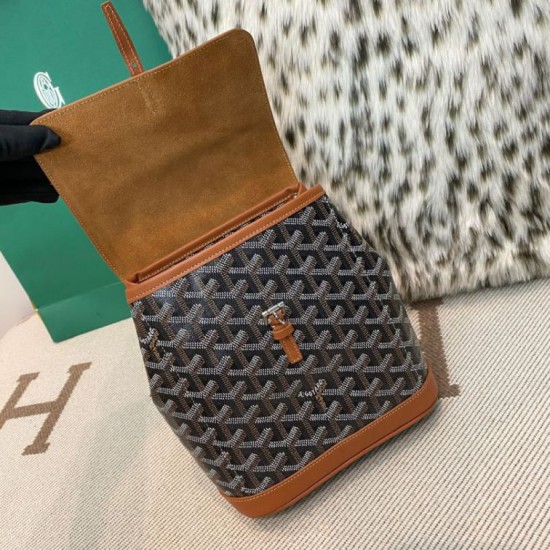 Premio Replica Zaino Goyard Alpin Mini Tela Goyardine marrone False Online