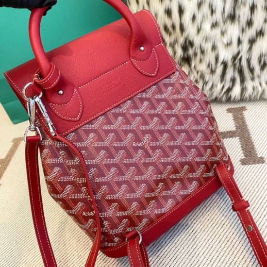 Premio Replica Zaino Goyard Alpin Mini Tela Goyardine rossa False Online