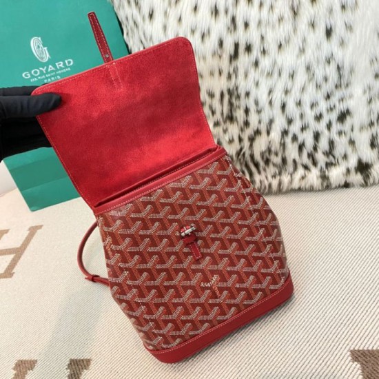 Premio Replica Zaino Goyard Alpin Mini Tela Goyardine rossa False Online