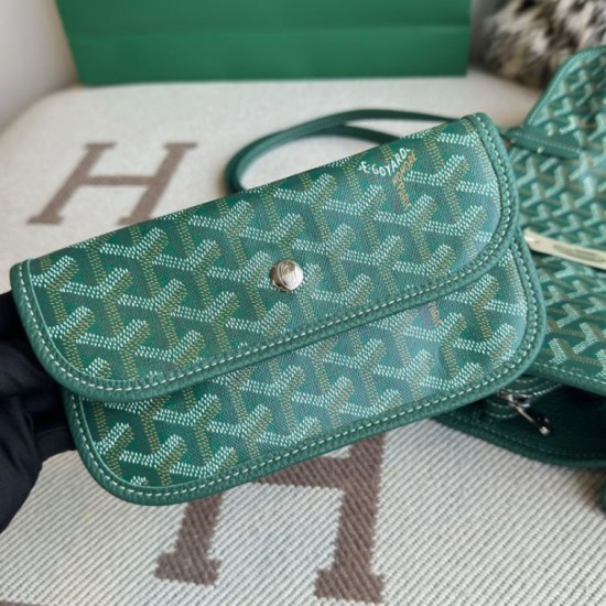 Premio Replica Borsa tote Goyard Hardy PM tela goyardine verde False Online