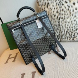 Premio Replica Zaino morbido Goyard Saint Léger in tela Goyardine nera False Online