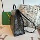 Premio Replica Zaino morbido Goyard Saint Léger in tela Goyardine nera False Online
