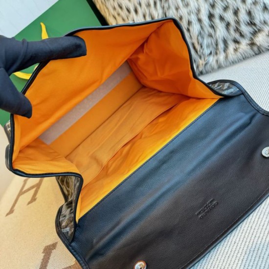 Premio Replica Zaino morbido Goyard Saint Léger in tela Goyardine nera False Online