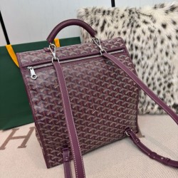 Premio Replica Zaino morbido Goyard Saint Léger in tela Goyardine Borgogna False Online