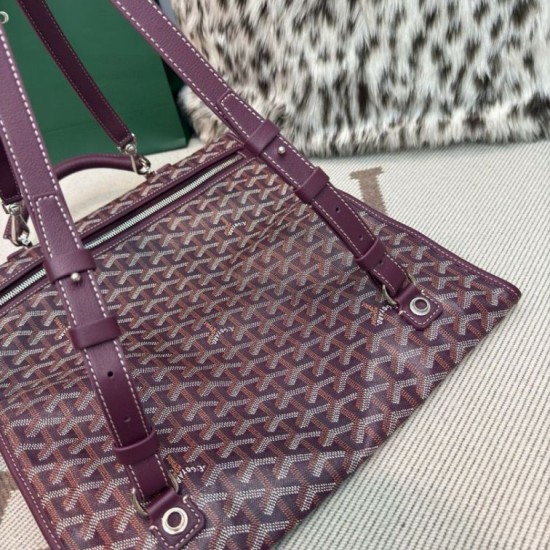 Premio Replica Zaino morbido Goyard Saint Léger in tela Goyardine Borgogna False Online