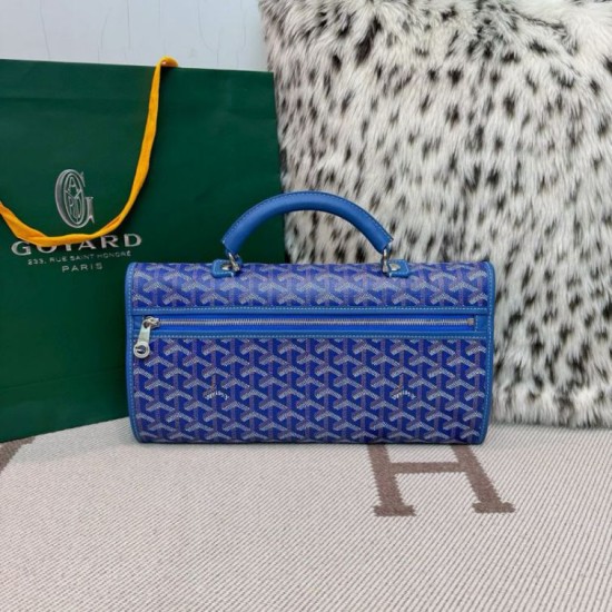 Premio Replica Zaino morbido Goyard Saint Léger in tela Goyardine Blu False Online