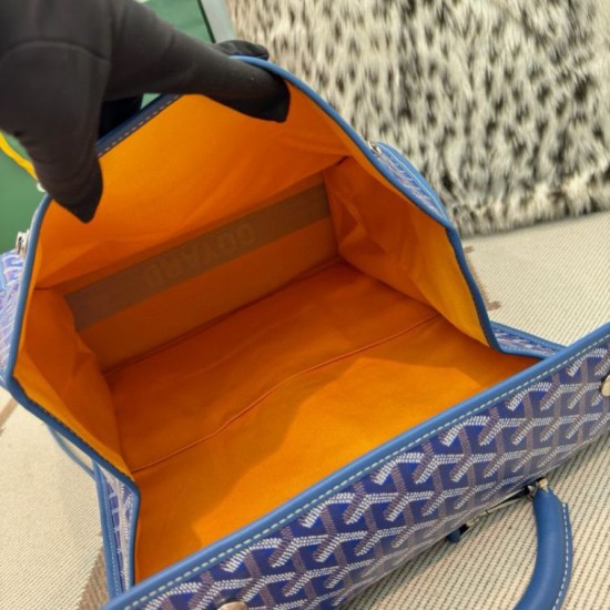 Premio Replica Zaino morbido Goyard Saint Léger in tela Goyardine Blu False Online