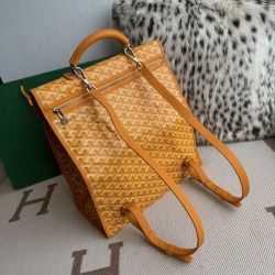 Premio Replica Zaino morbido Goyard Saint Léger in tela Goyardine Giallo False Online