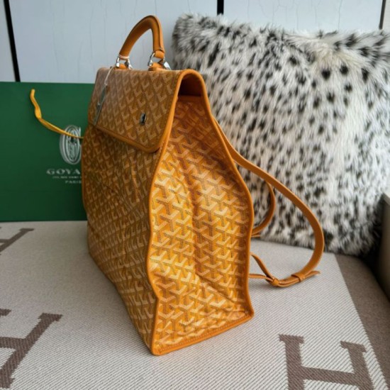 Premio Replica Zaino morbido Goyard Saint Léger in tela Goyardine Giallo False Online