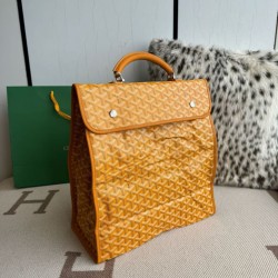 Premio Replica Zaino morbido Goyard Saint Léger in tela Goyardine Giallo False Online
