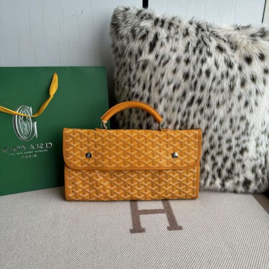 Premio Replica Zaino morbido Goyard Saint Léger in tela Goyardine Giallo False Online