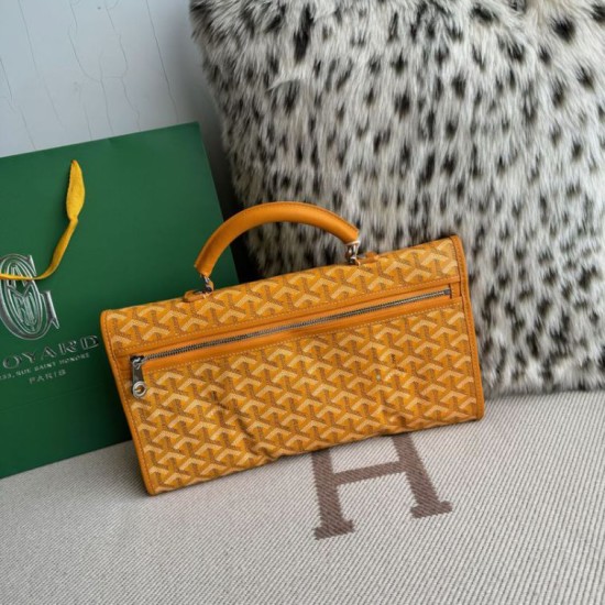 Premio Replica Zaino morbido Goyard Saint Léger in tela Goyardine Giallo False Online
