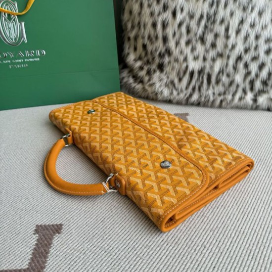 Premio Replica Zaino morbido Goyard Saint Léger in tela Goyardine Giallo False Online