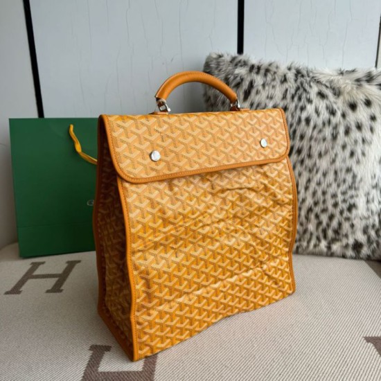 Premio Replica Zaino morbido Goyard Saint Léger in tela Goyardine Giallo False Online