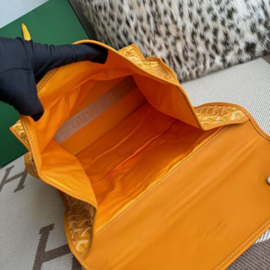 Premio Replica Zaino morbido Goyard Saint Léger in tela Goyardine Giallo False Online