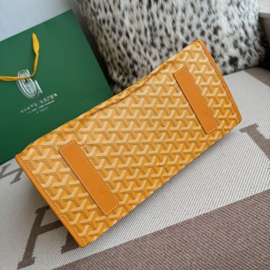 Premio Replica Zaino morbido Goyard Saint Léger in tela Goyardine Giallo False Online