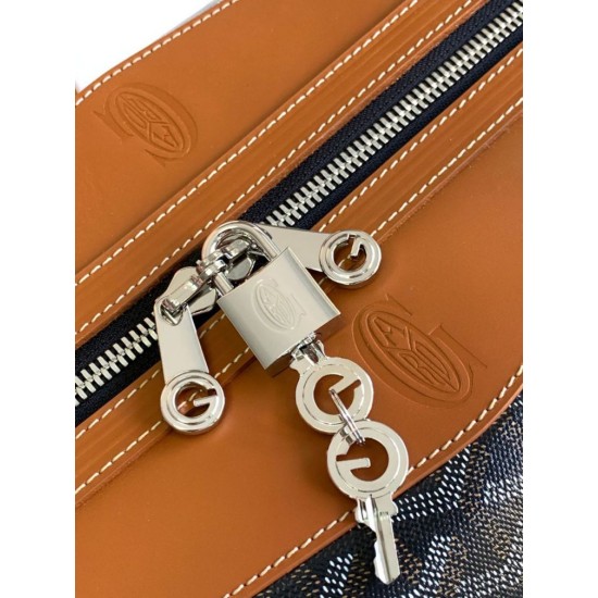 Premio Replica Borsa da viaggio Goyard Boeing 55 marrone False Online