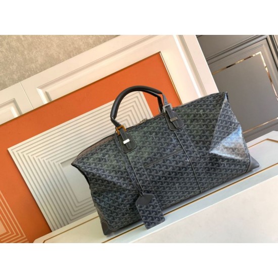 Replica Borsa da viaggio Goyard Boeing 55 Nero Imitazione Outlet Clone Premio Replica Borsa da viaggio Goyard Boeing 55 Nero False Online
